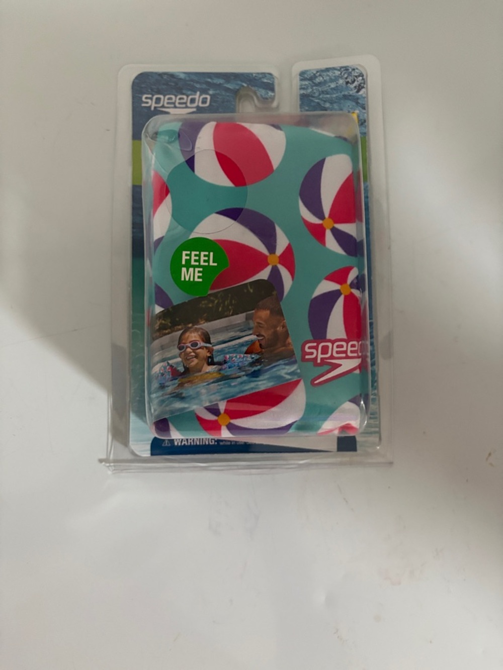 Speedo Teal Kids Swim Float with Colorful Beach Ball Pattern